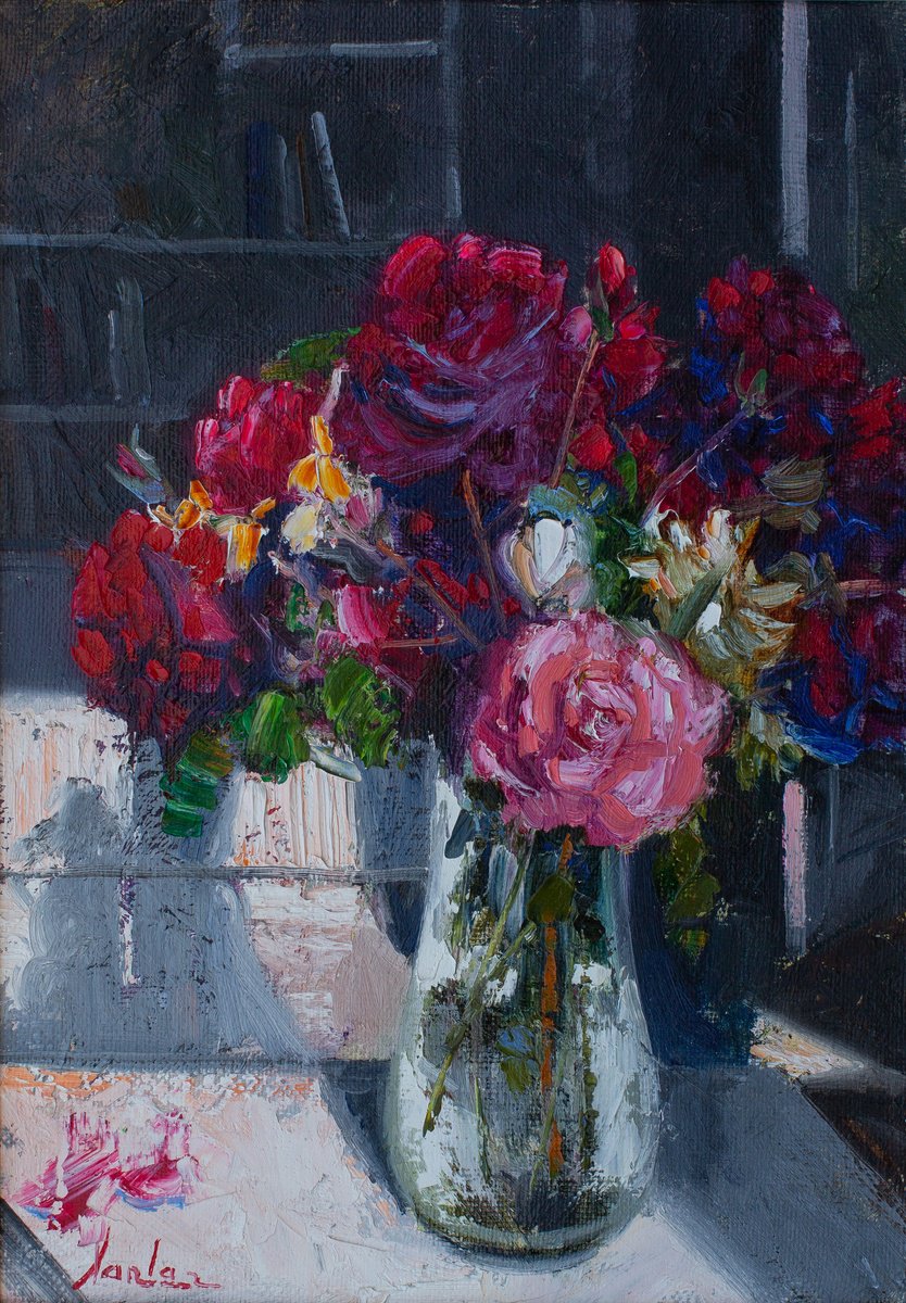 Flowers in Vase by Khanlar Asadullayev