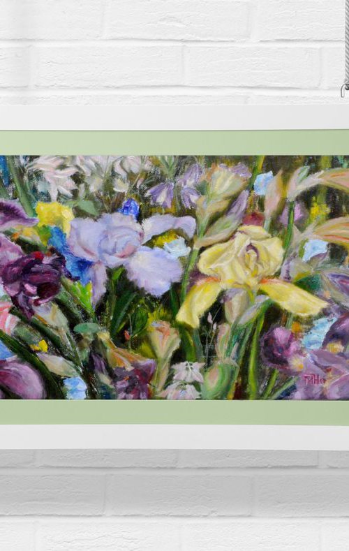 Iris blossom - 30x40 CM OIL PAINTING (2017) by Mary Naiman