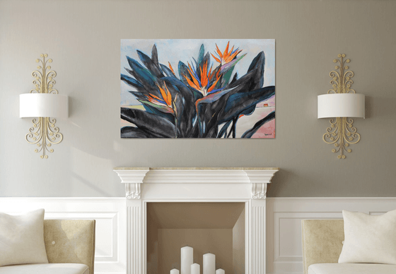 Strelitzia. Bird of Paradise.