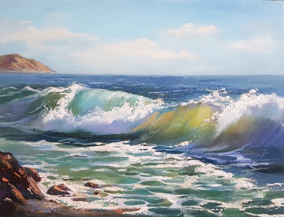 Waves. Seascape Painting