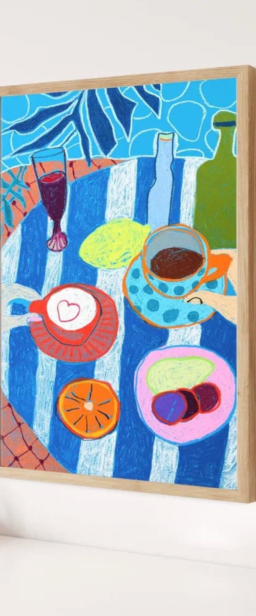 Blue Stripes and Citrus Dreams by Sasha Robinson
