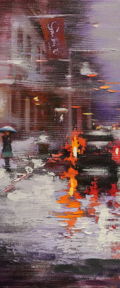 Winter Evening in Soho by Chin H Shin