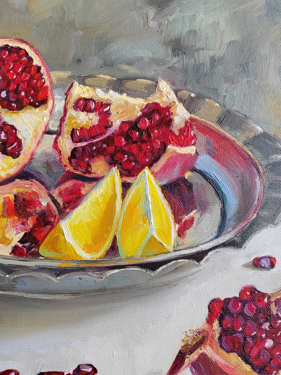 Pomegranate lemon fruit