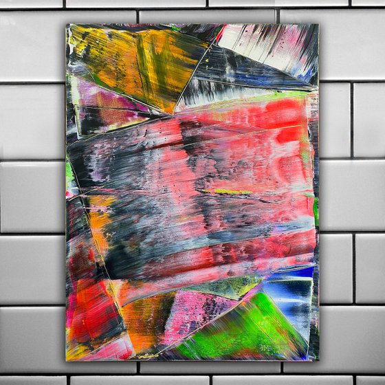 "In Your Face" - Original PMS Large Abstract Acrylic Painting On Canvas - 30" x 40"