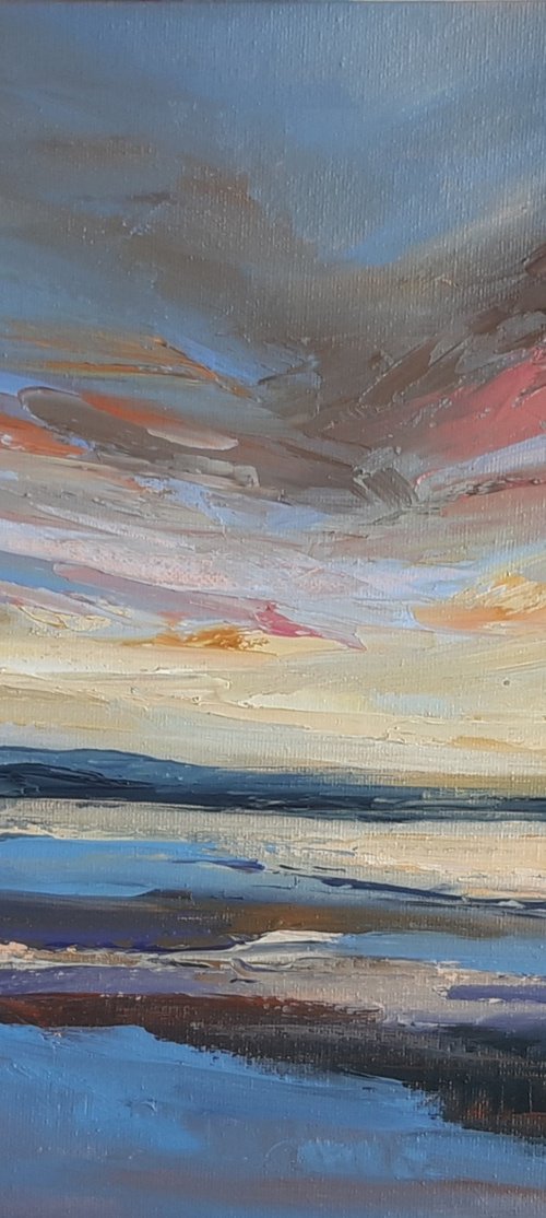 Sunset over the Menai straits by Steve Keenan