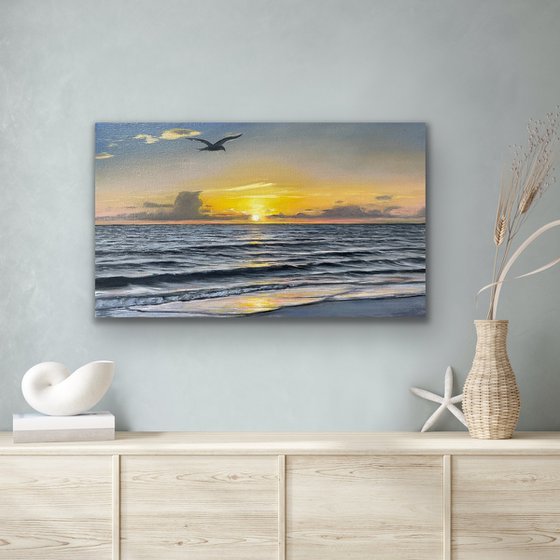 Ocean Sunset Wings of Freedom