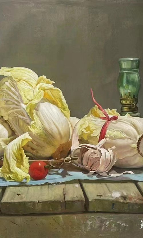 Still life:Chinese cabbage by Kunlong Wang