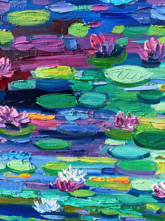 Water lilies reflections