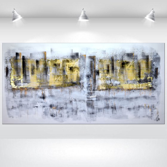 City Lights  - Abstract Art - Acrylic Painting - Canvas Art - Abstract Painting - Industrial Art - Statement Painting