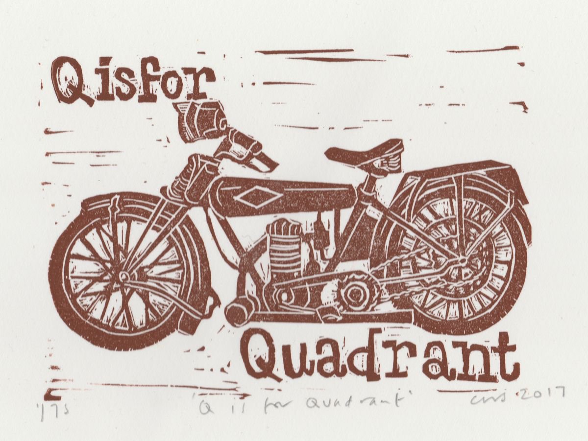 Q is for Quadrant Motorcycle by Caroline Nuttall-Smith