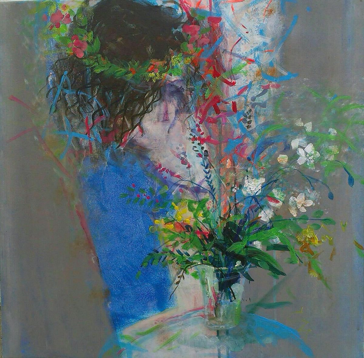 Spring bouquet 60x60 cm by Victoria Cozmolici