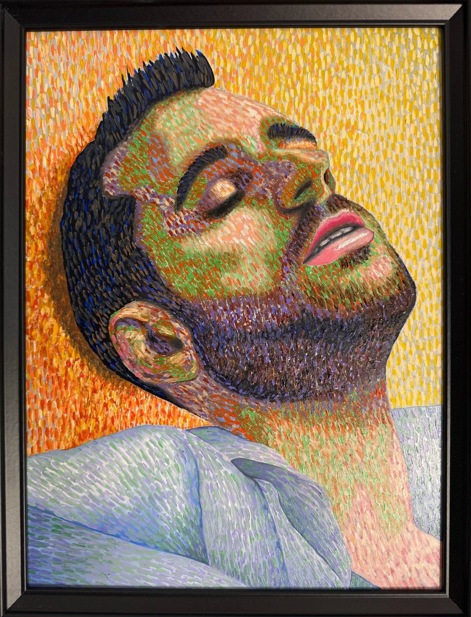 Photorealistic Portrait Oil Painting By Stefano Pallara, 13 X 17", Stijn, Original Artwork