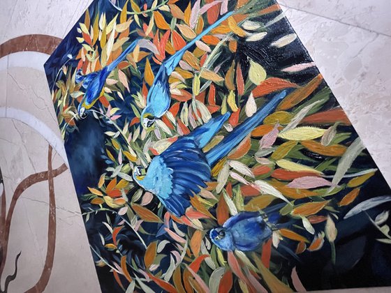 Blue parrots