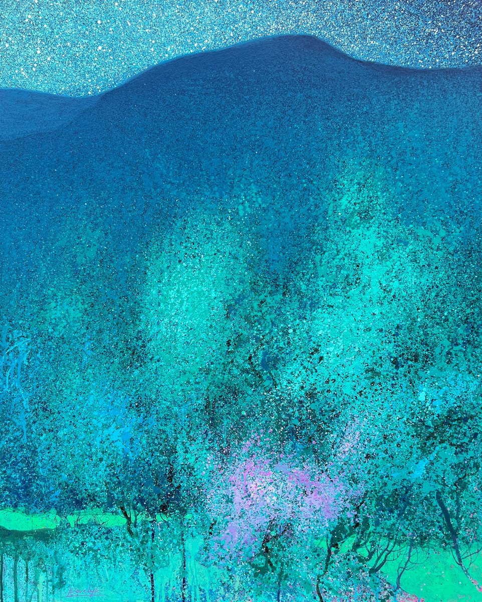 Impressionistic Landscape Acrylic Painting By Andrii Kovalyk, 32 X 39, Secrets Of Soul