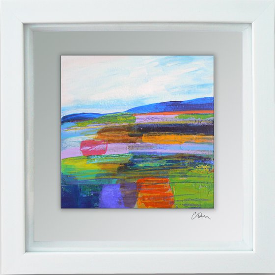 Framed ready to hang original abstract - abstract landscape #15