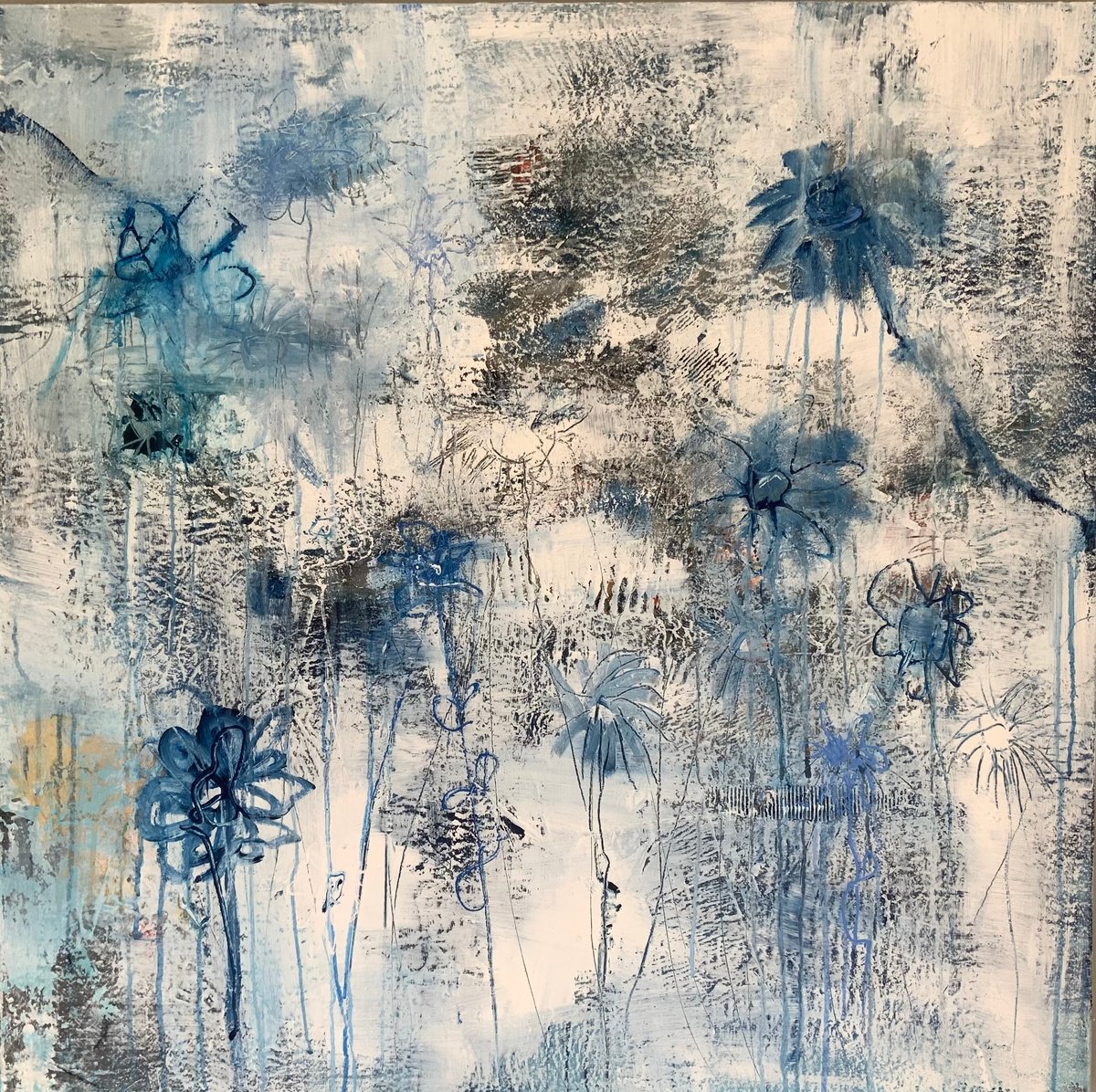 Blue Flowers by Hennie Van de Lande