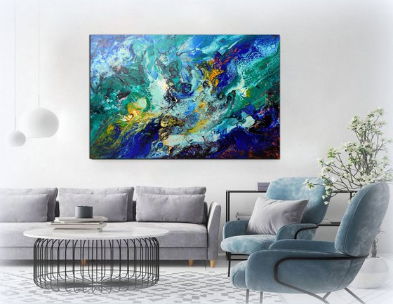 Large abstract painting art