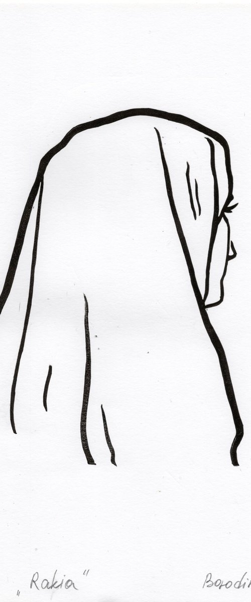 Rakia – Limited Edition Linocut Print by Anastasia Borodina