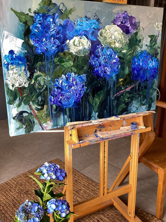 Hydrangea Garden I — Large Floral
