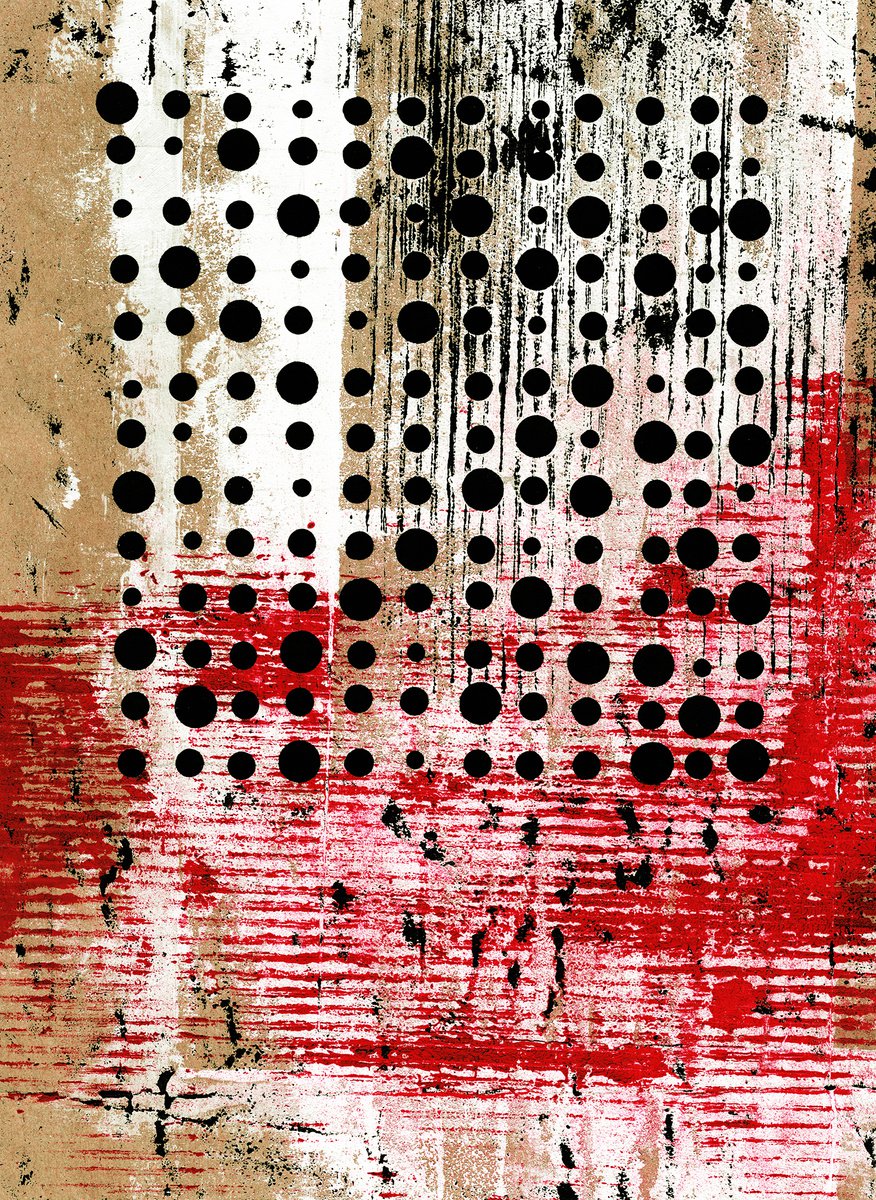 Abstract Collage By Petr Strnad, 10 X 13", Unexplored 4., Original Artwork