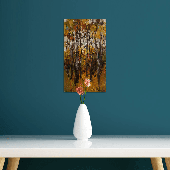 Autumn forest #2. Impasto  Landscape painting