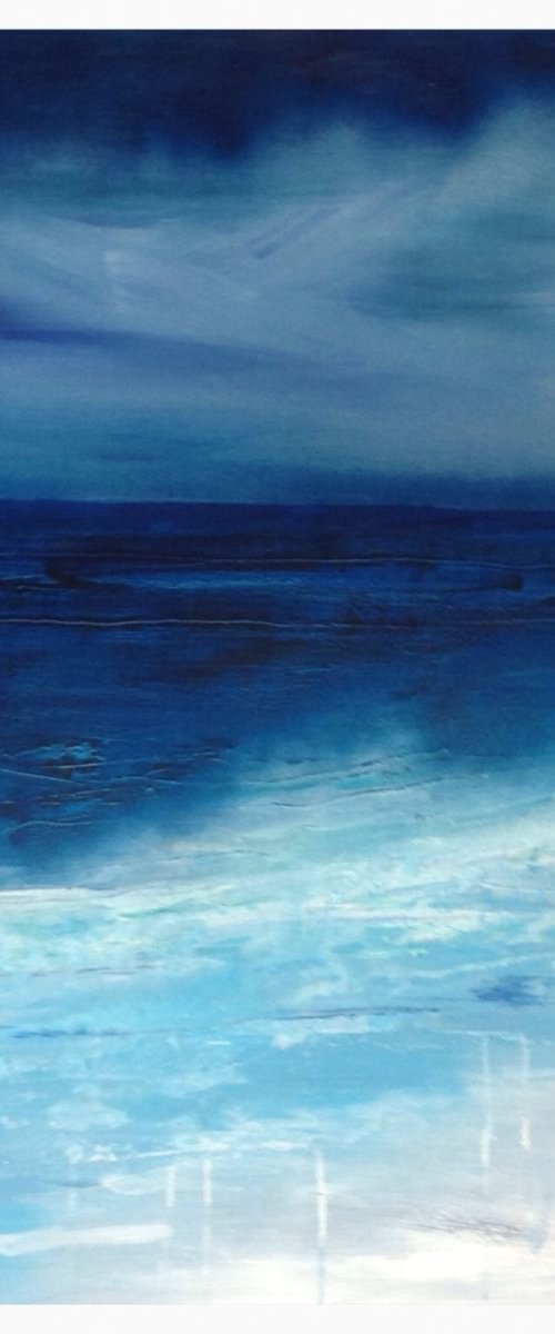 Cool blue seas by Linda Collins Lamb