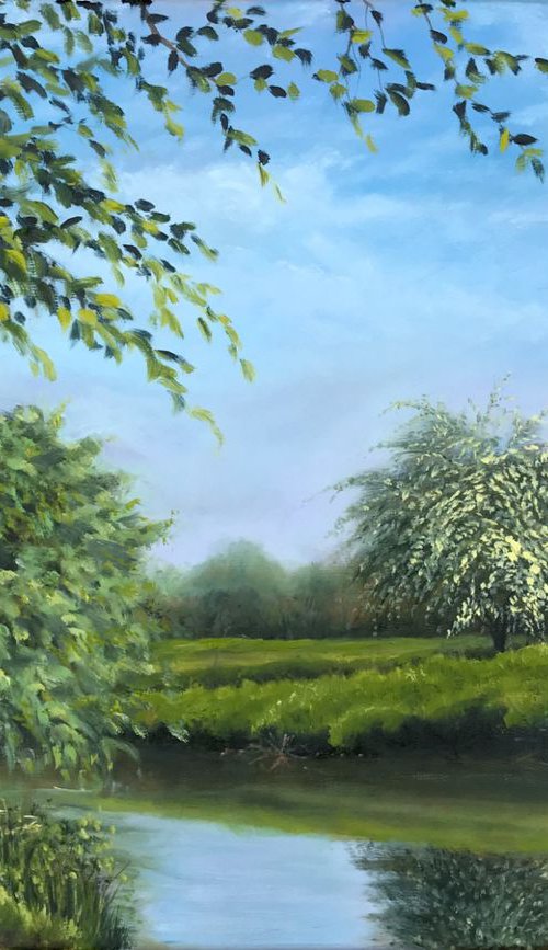 Hauxton In Spring by Ashley Baldwin-Smith