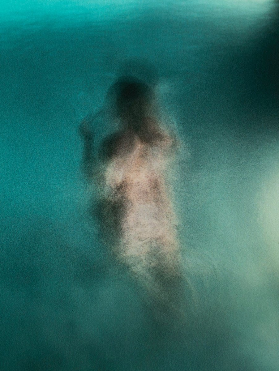 Impressionistic Portrait Photograph By Katha Wood, 48 X 63", Contemplation, Original Artwork