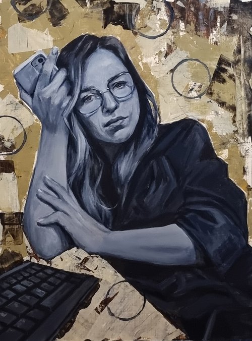Self portrait at the office by Artmoods TP