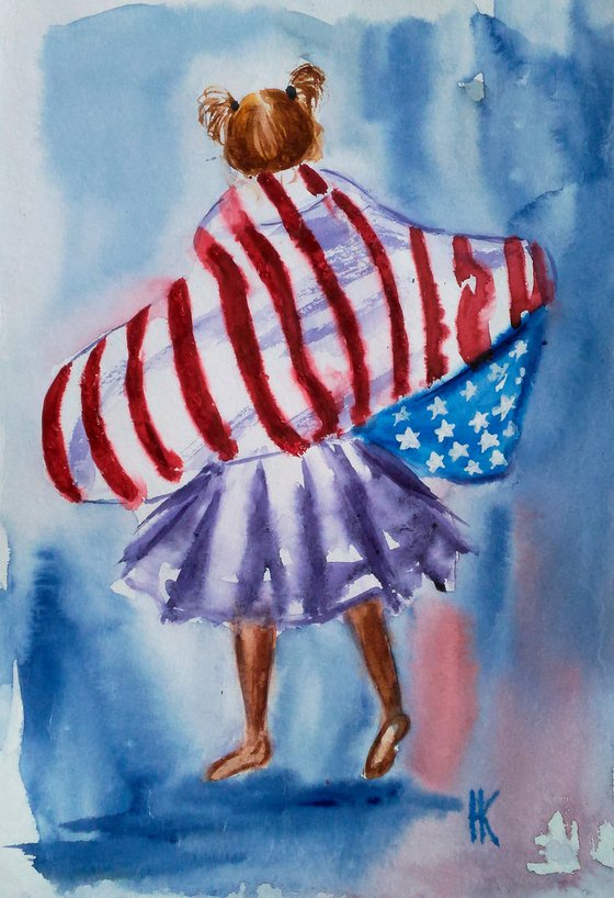 American Flag Painting