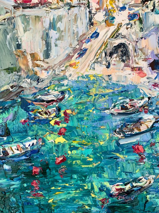 Riomaggiore,italian coastal seascape