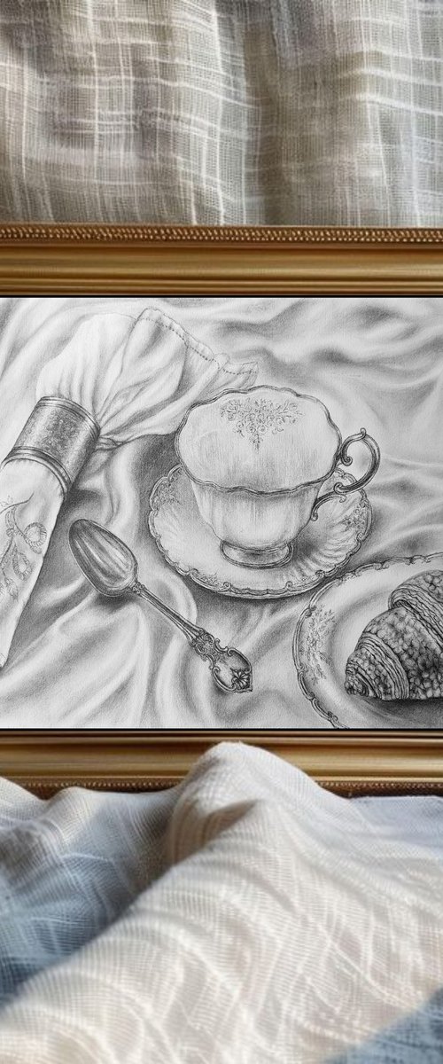 Elegant French Breakfast Still Life by DIANA ARTY