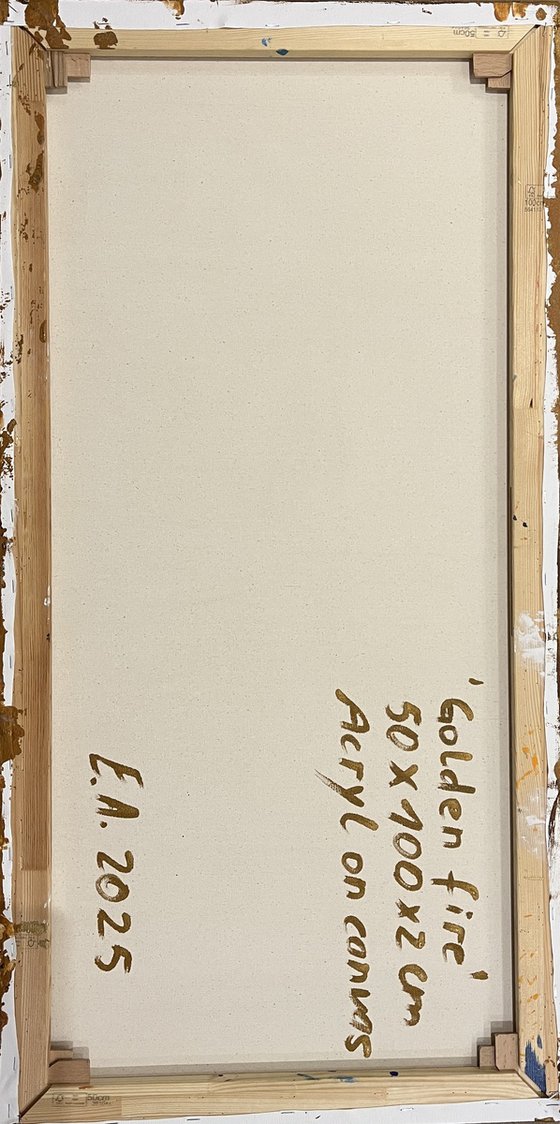 Golden Fire 50x100x2 cm