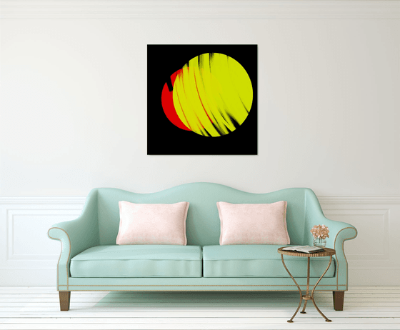 GA#208 red and yellow sun