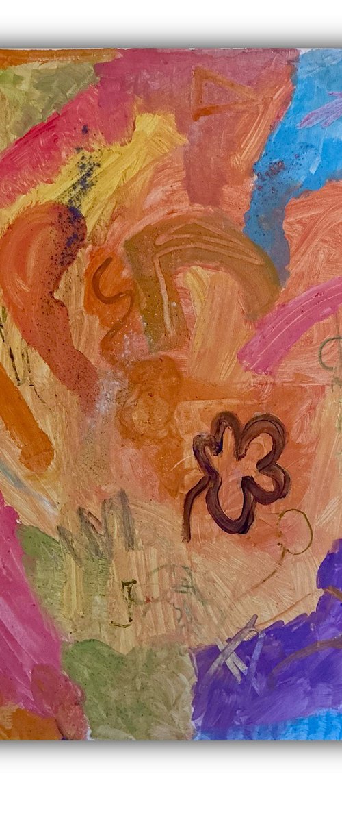 “She didn’t overthink this one.” 32×40” by Fatima Rezqi