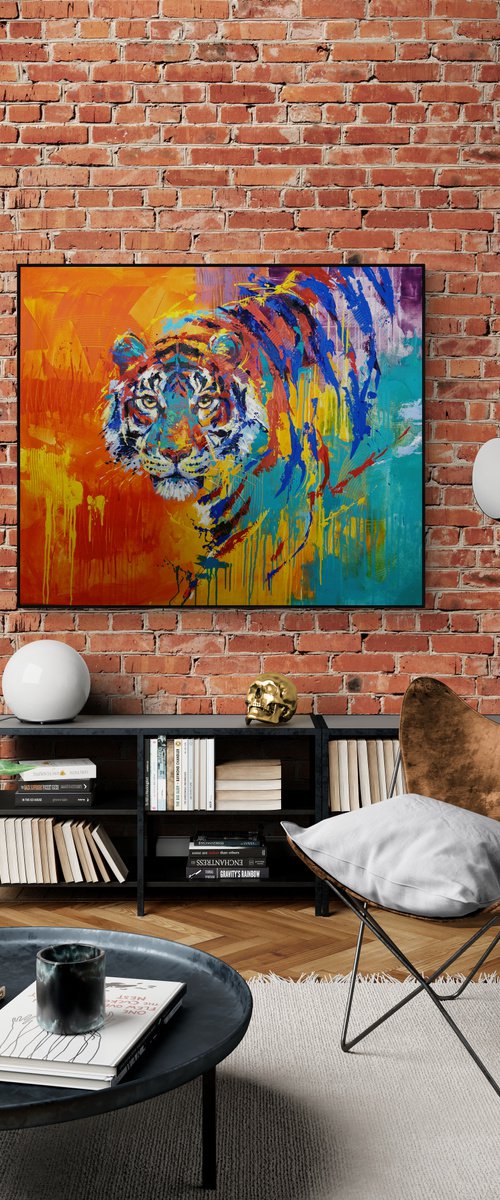 TIGER / 120 x 100cm by Anna Cher