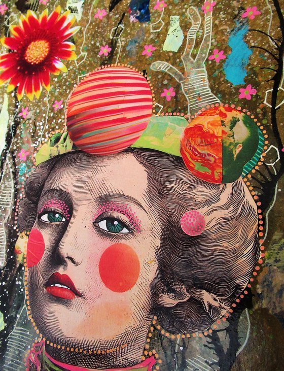 Girl In Flower Garden