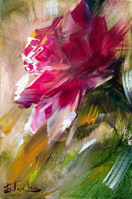 Pink Rose by Bozhena Fuchs