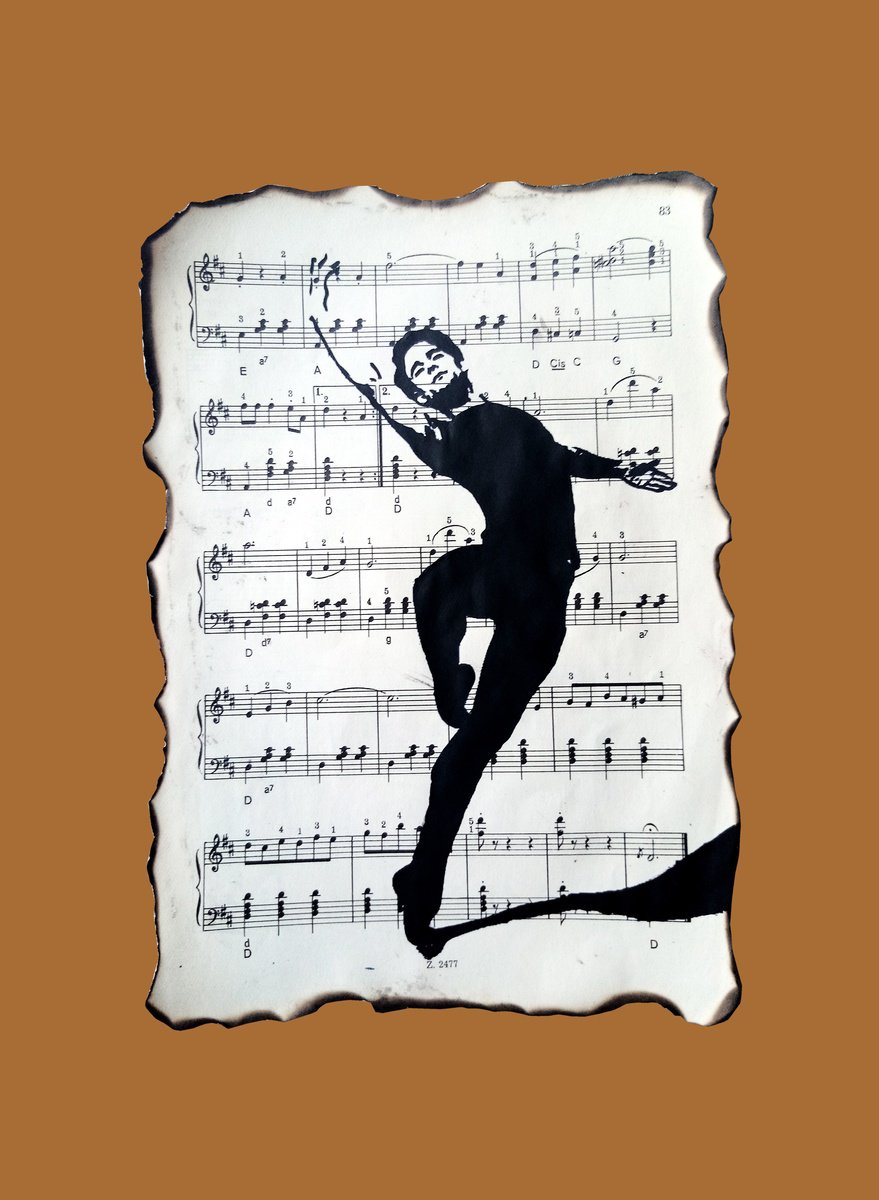 Abstract Portrait Drawing By Simona Tsvetkova, 12 X 16", Muse 22, Original Artwork