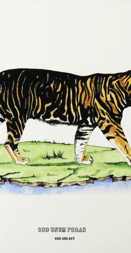 Disrupters (Pseudo melanistic tiger) by Anna Walsh