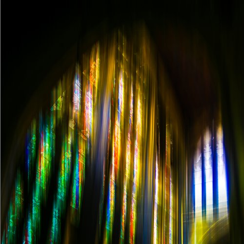 Stained Religion Limited Edition Abstract Church Window #2/50 10x10 inch Photographic Print. by Graham Briggs