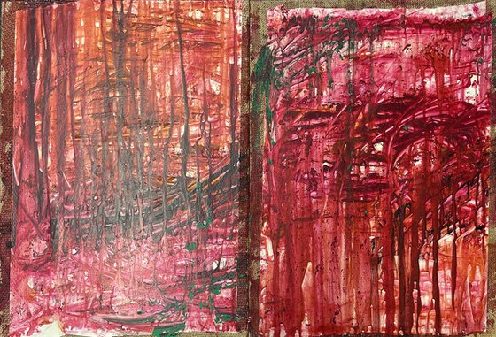 Diptych red