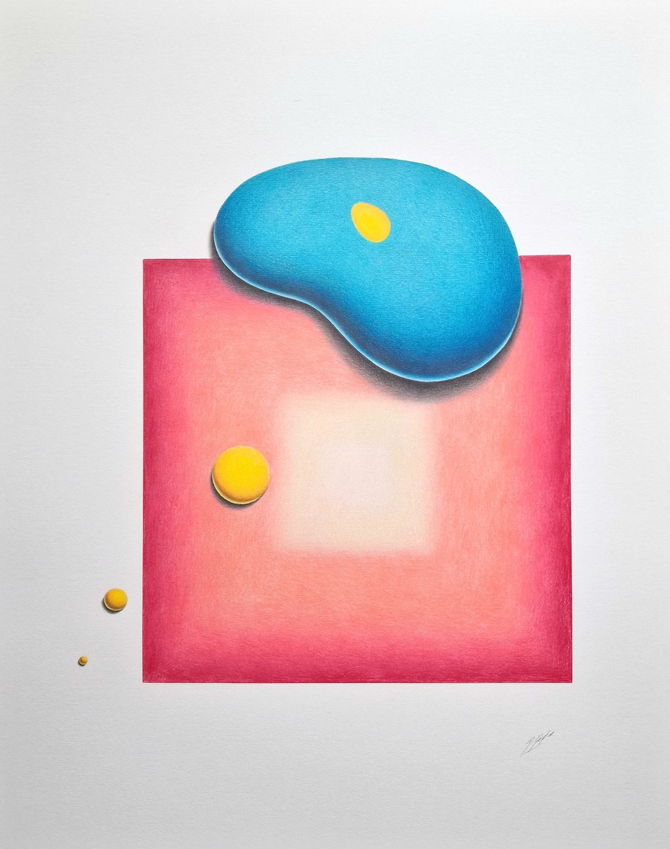 Abstract Pencil Drawing By Daniel Shipton, 16 X 20, Meditative: 2, Original Artwork