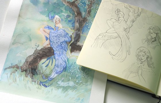 Blue Bird Fantasy girl