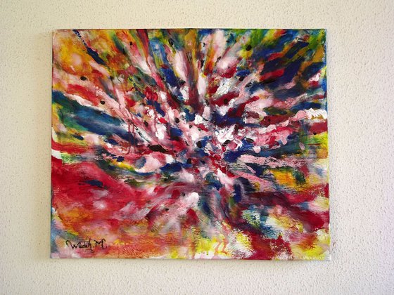 EXPLOSION - Abstract painting (60x50cm )