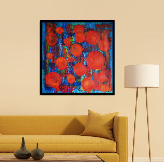 Abstract poppies