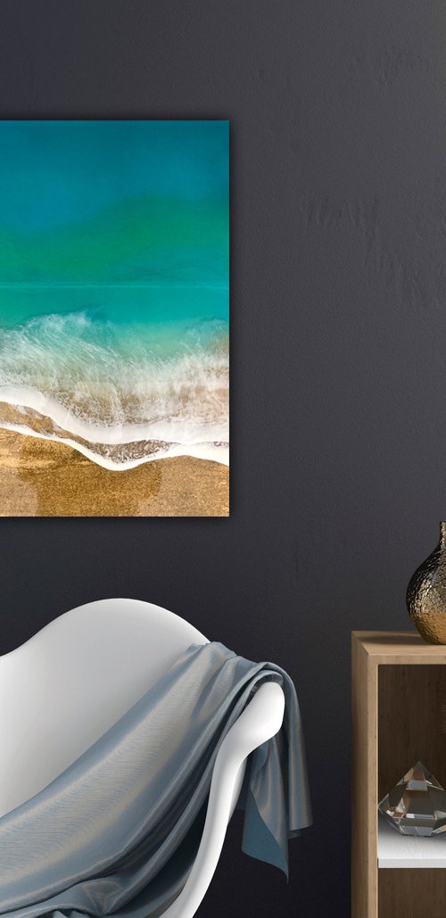 Teal Waves by Ana Hefco