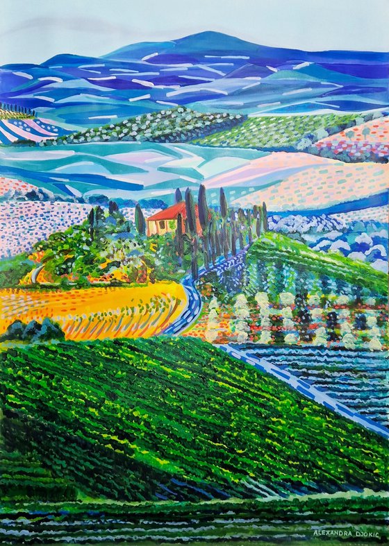 Landscape of Tuscany / 101 x 72 cm