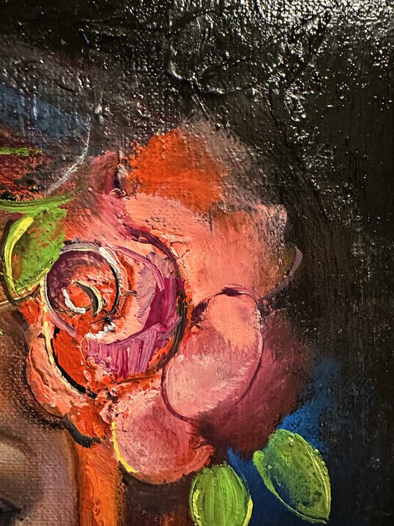 Girl with Roses