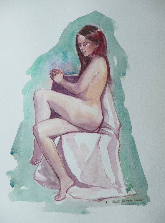 Seated female nude